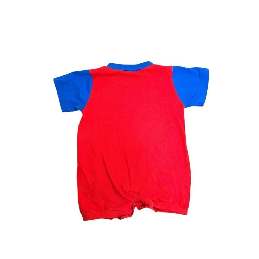 Vintage Disney Winnie The‎ Pooh Embroidered Pocket Romper Size 12 Months